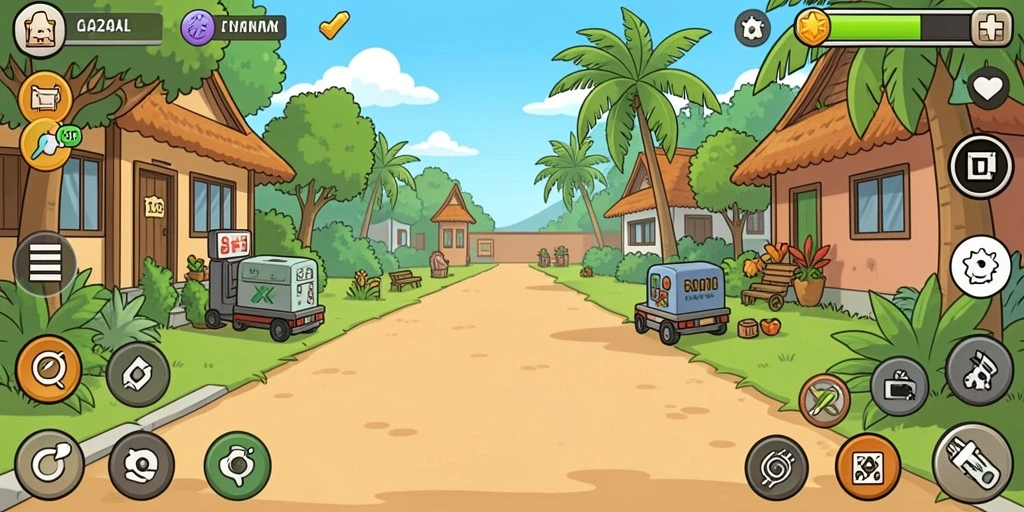Tangkapan layar V98 menunjukkan grafis menakjubkan dan gameplay yang menarik.